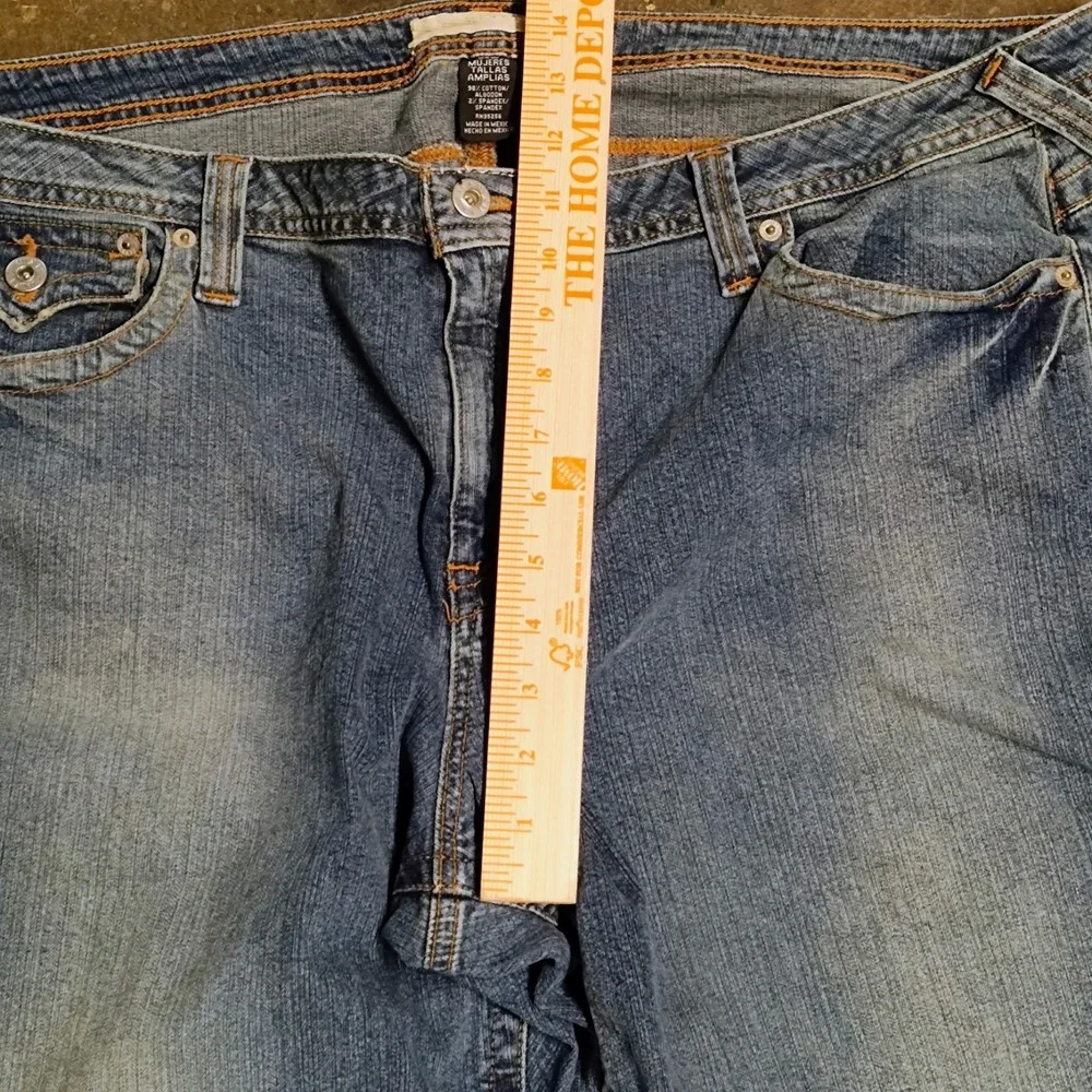 Y2K Mix It Flare Jeans Plus Size 24W Womens High Waist Rise Stretch 2000s VTG